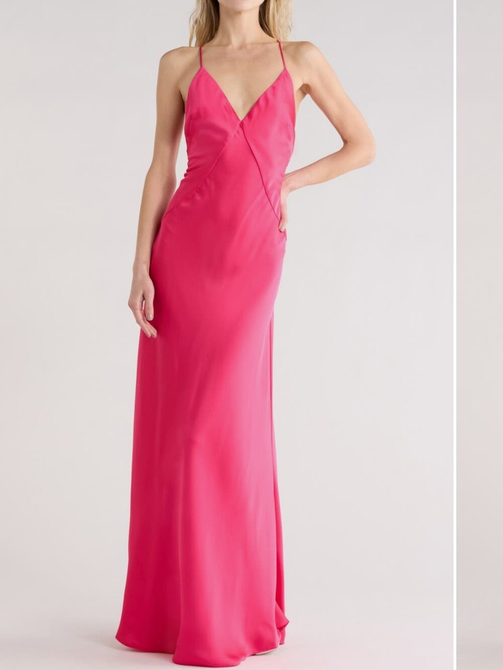Ramy Brook Size 12 Caspe Hot Pink Long Maxi Gown Msrp $625